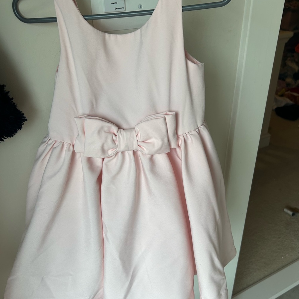 Janie and Jack Light Pink Bow-Front Formal Dress